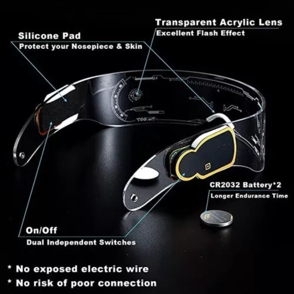 Gafas De Visera Led Futurista