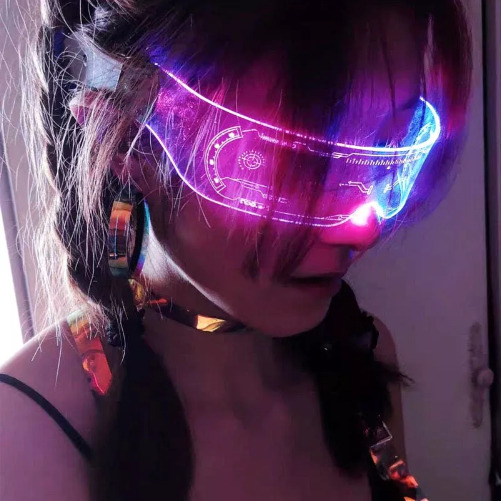 Gafas De Visera Led Futurista