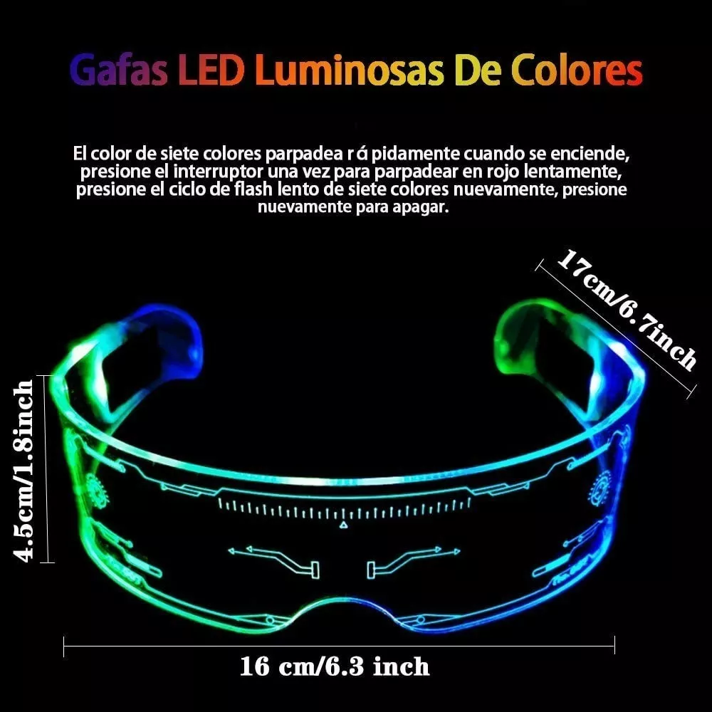 Gafas De Visera Led Futurista